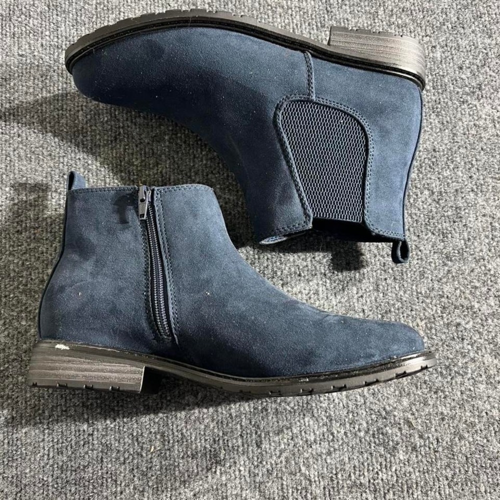 Sonoma Navy Blue Ankle Boots with Zipper  Size 8.5 Women's